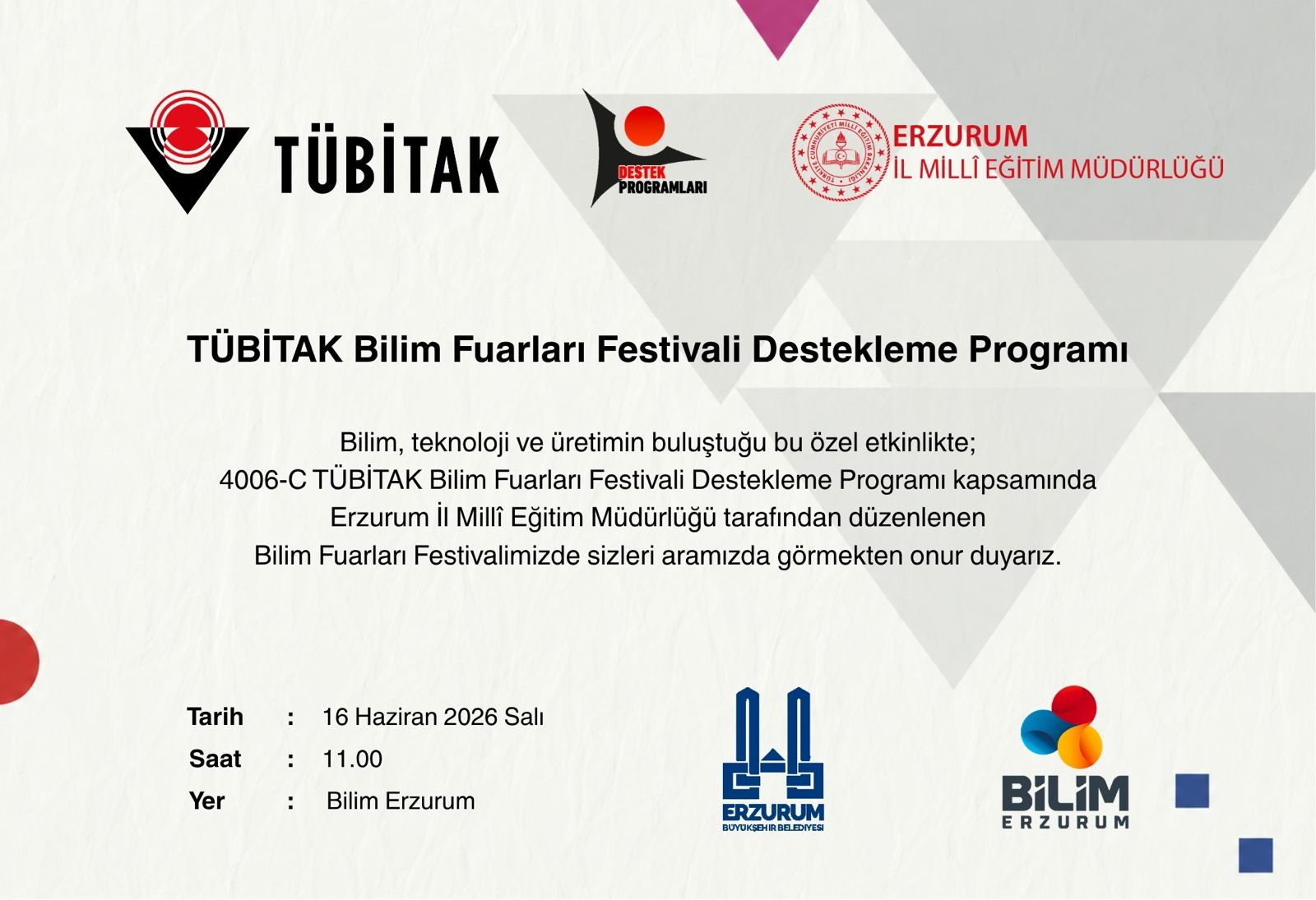 Açılış duyuru davetiyesi