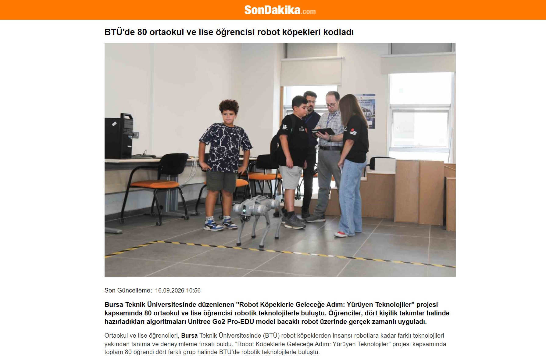 BTU Robot Kopekler